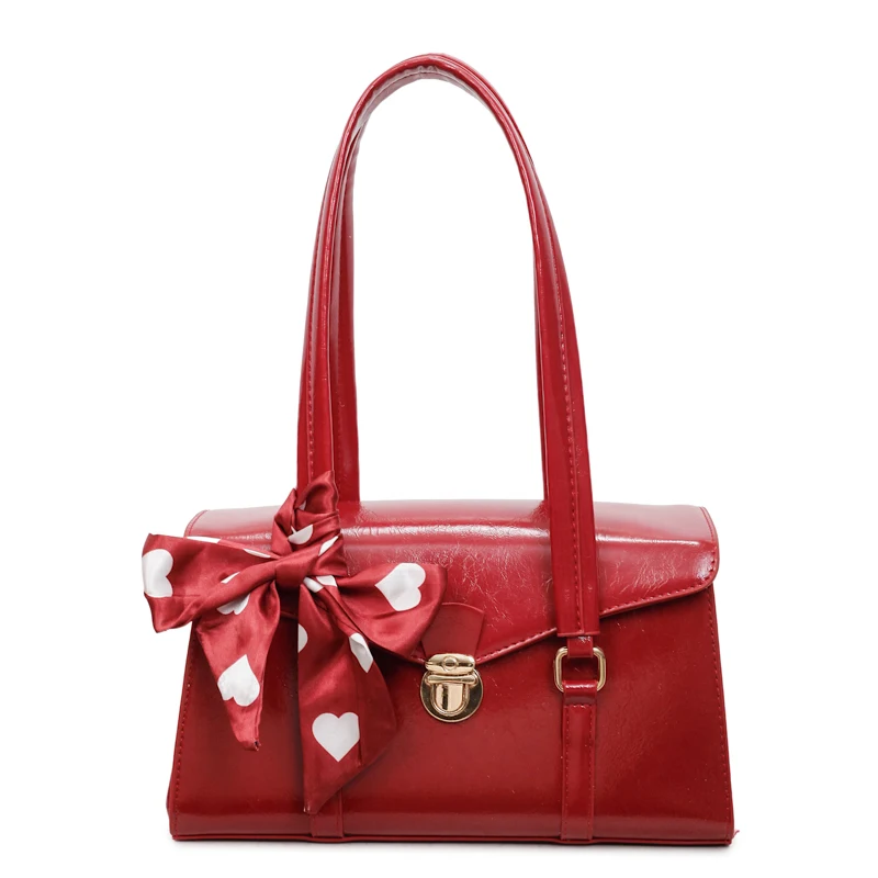

Elegant Leather Handbag For Women, Luxury Diaper Bag In Solid Color, Casual Trendy Crossbody Purse For Leisure Or Party Use