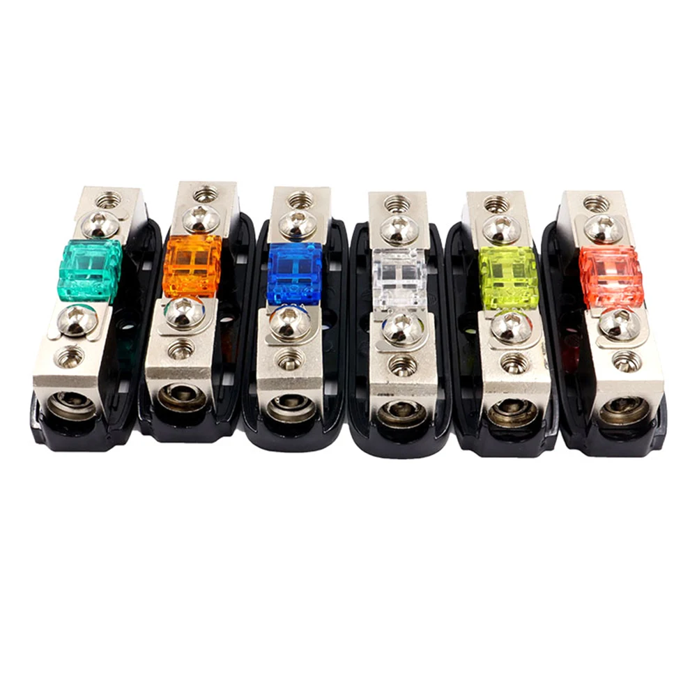 Car Audio Fuse Power Fuse Holder 30-150A Stereo Audio Single Way AGU Fuse Holder Power Distribution Block Fusebox Car Fuse