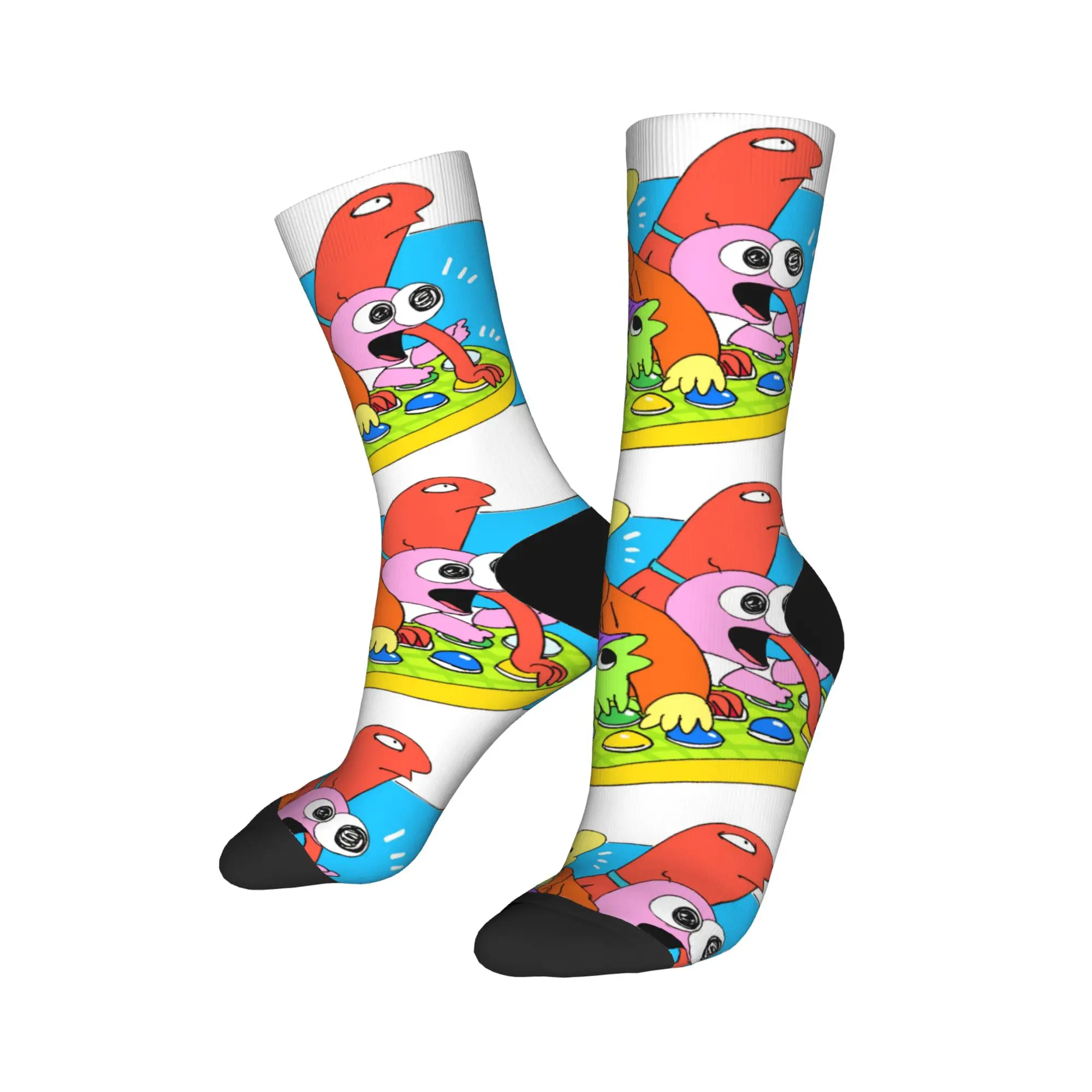 الكرتون S-تبتسم الأصدقاء الجوارب الترفيه جوارب الرجال عالية الجودة الجري الجوارب الربيع المطبوعة المضادة للانزلاق الجوارب #3