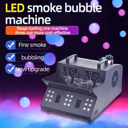 2000W Led Bubble Fog Machine Double Wheel Smoke Bubble macchina integrata macchina professionale per effetti per feste di eventi di nozze Macchina professionale di effetto del partito di evento di nozze Per DJ Party Pe