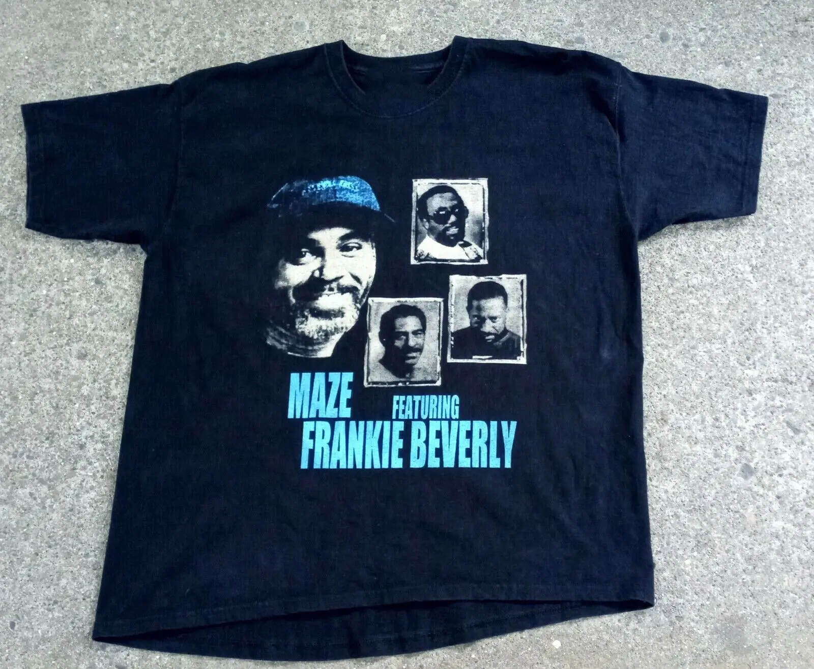 Vtg Maze Featuring Frankie Beverly In Concert Full Size Unisex Black Shirt AA268