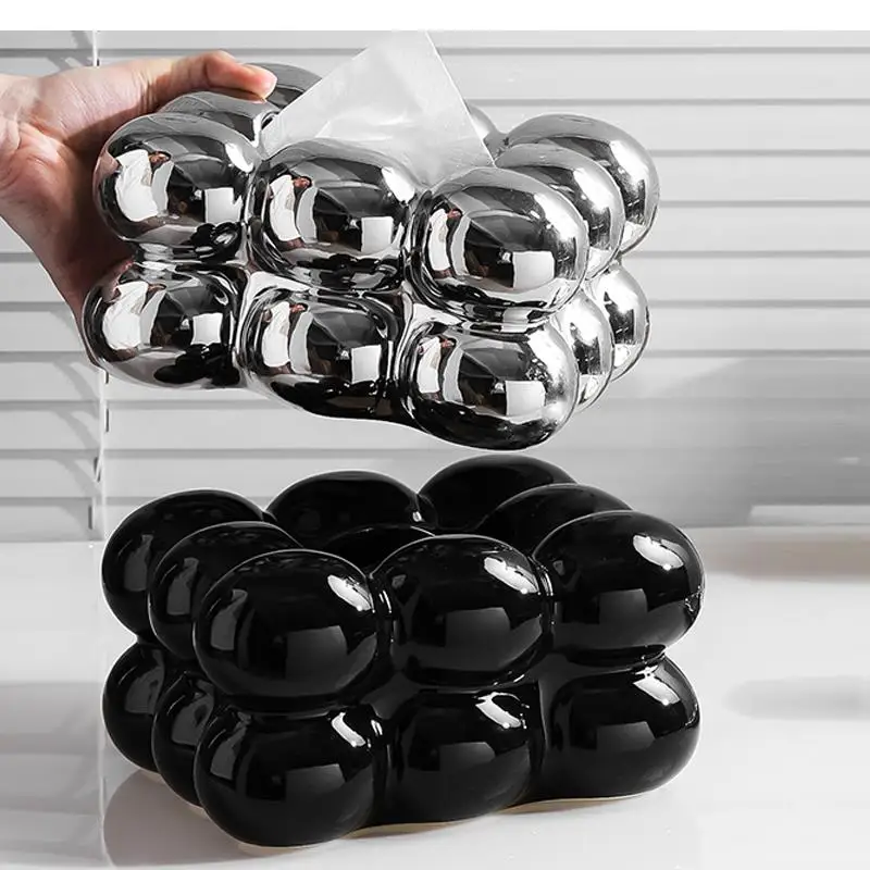 

Коробка для салфеток для домашней гостиной, высококачественный роскошный кофейный столик, декоративная бумага керамическая салфетка Black