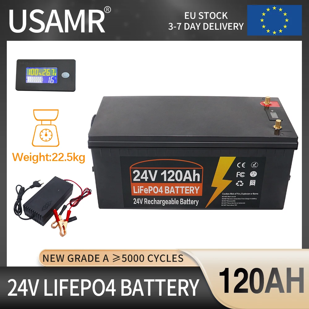 

12V 24V 300Ah 120Ah LiFePO4 Lithium Iron Phosphate Battery Built-in BMS For Replacing Most of Backup Power Home Energy Storage