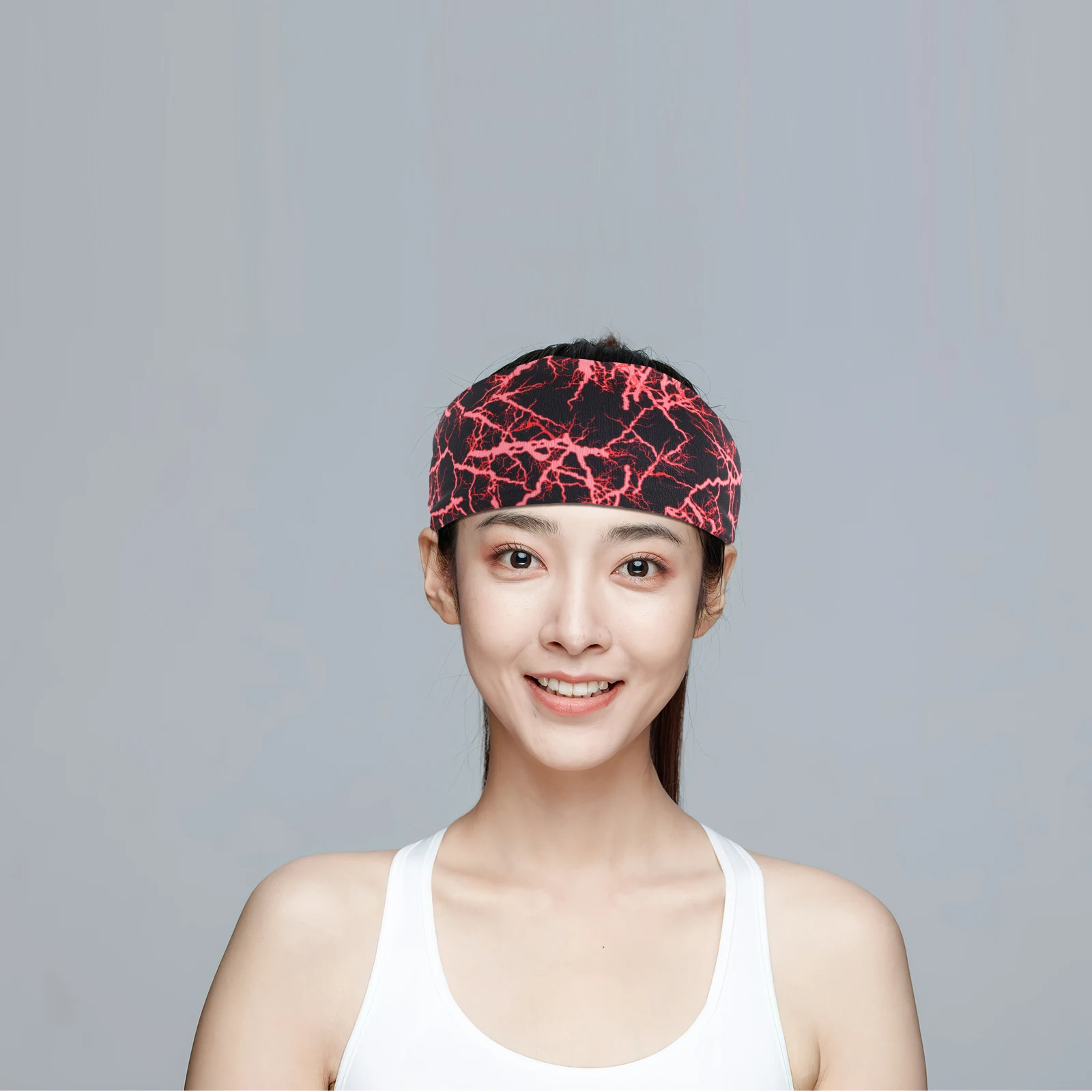

Stretchy Headbands for Women 85% Polyester Athletic Sweatbands Red Easy Clean No Fade Gym Yoga Running