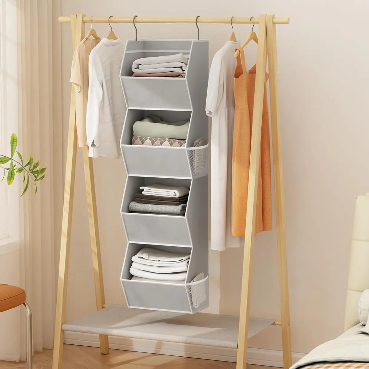 ORGANIZADOR COLGANTE PLEGABLE DE 4 NIVELES