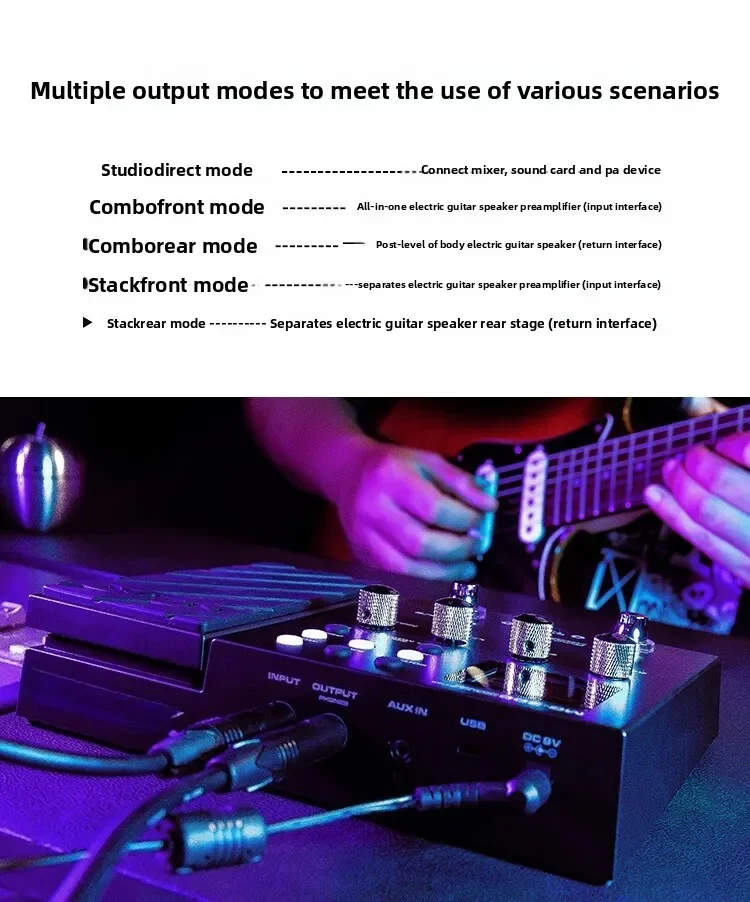 Digital integrated effects, electric guitar, bass, electric box, built-in sound card, drum machine recording