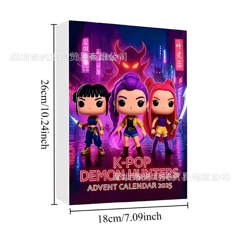 Kpop الشيطان هنتر التقويم Huntrix Rumimira Zoe Saja Boys Derpy Tiger زينة السنة الجديدة عيد الميلاد العد التنازلي لعبة الهدايا. مكتب