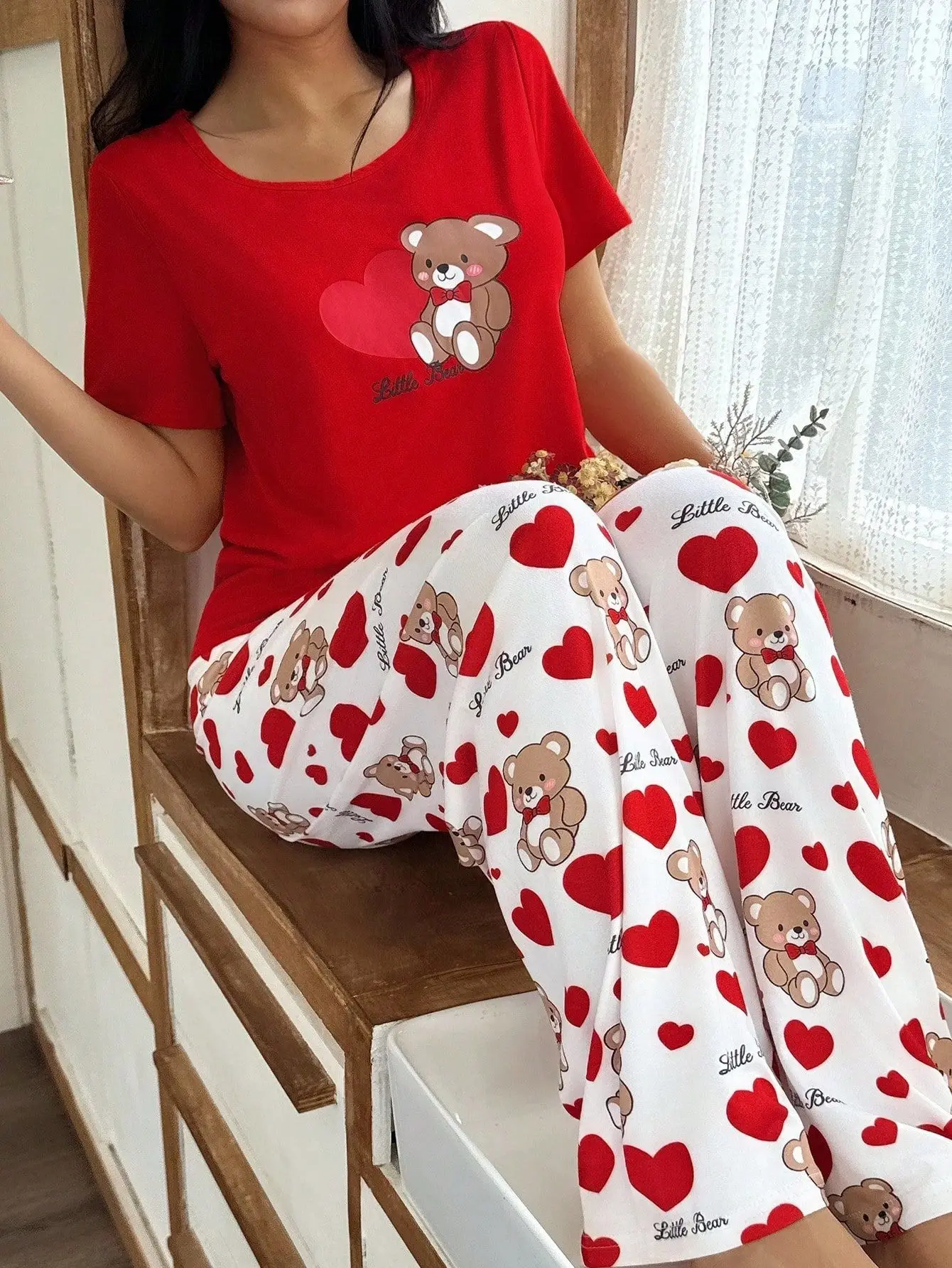 Pyjama Femmes 2 Piece Set Short Sleeve Sleepwear Women Home Suit for Women Pajama Night Wear Ladies Two-piece Set Woman Pajamas