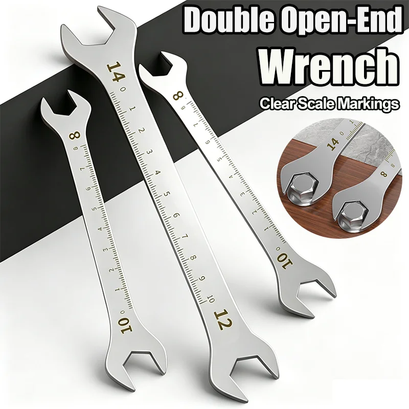 3mm Ultra-thin Open End Wrench Set Flat wrench Tool Multi-Function Dual Purpose Spanner for Bicycle Motorcycle Car Repair Tools
