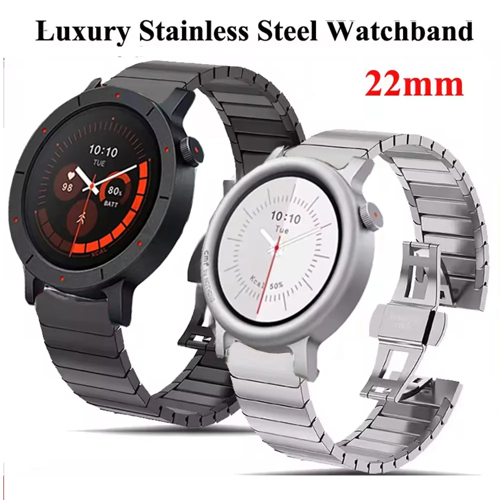 �y�Z�[�����zCMF By Nothing Watch Pro 3 2 1�p �X�e�����X�X�`�[�������v�o���h 20mm 22mm �������^���X�g���b�v CMF Watch Pro 3 �����Y�u���X���b�g
