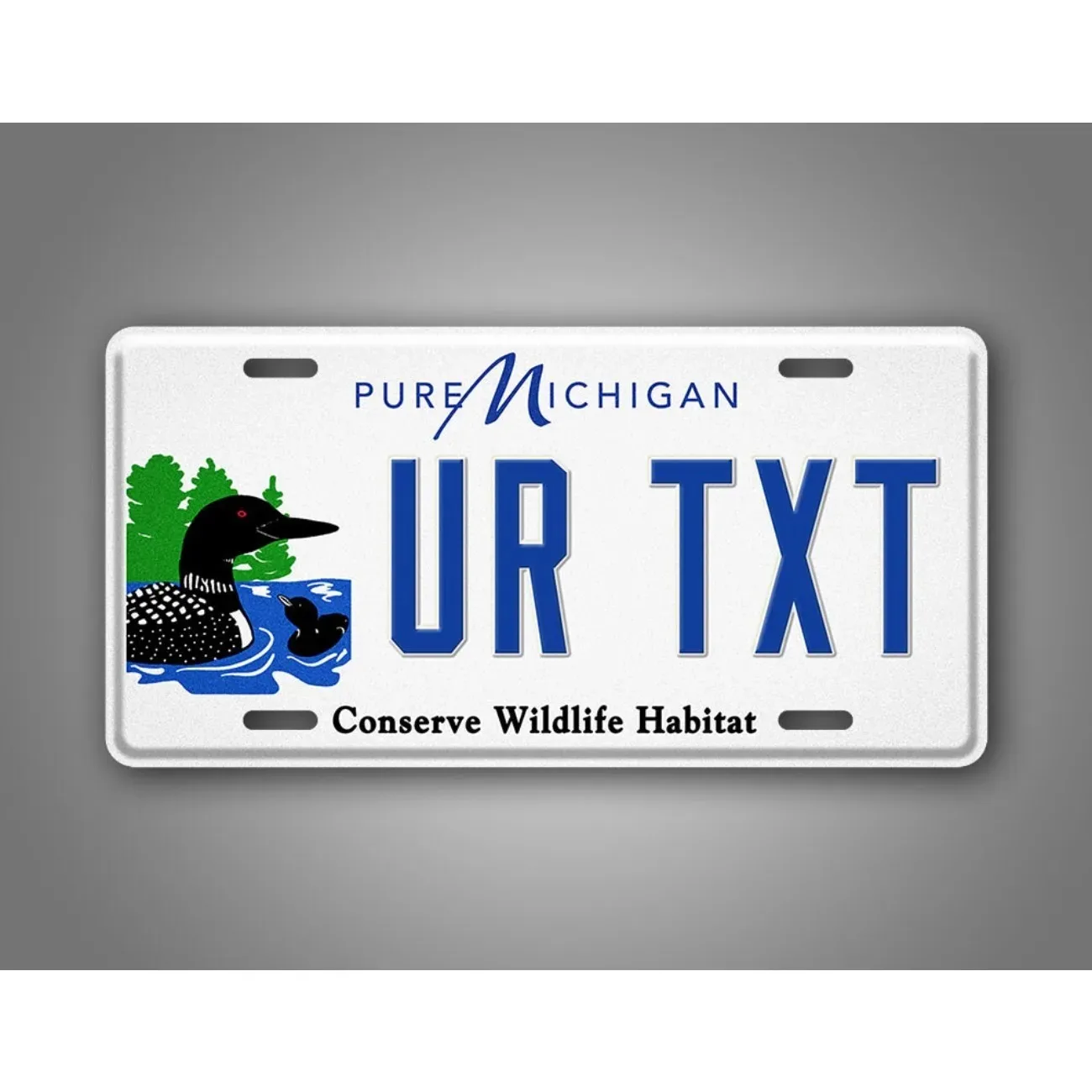 

Металлическая табличка с индивидуальным текстом «Michigan Conserve Wildlife Habitat», водонепроницаемая, для декора дома, двора, стены