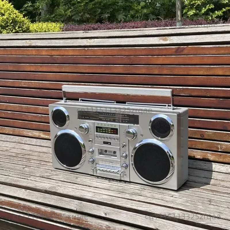 Portable Retro Cassette & CD Player - Bluetooth Stereo with HIFI Bass, Album Disc Recorder & Audio System
