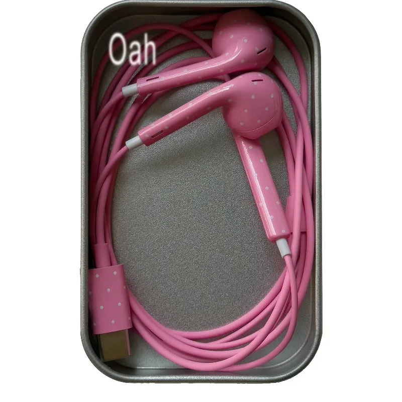 Oah Polka Dot Wired Earphones ABS Material Type-C/Lightning Dynamic Hifi Wired Earphones Digital Audio Headphones Gifts view 5