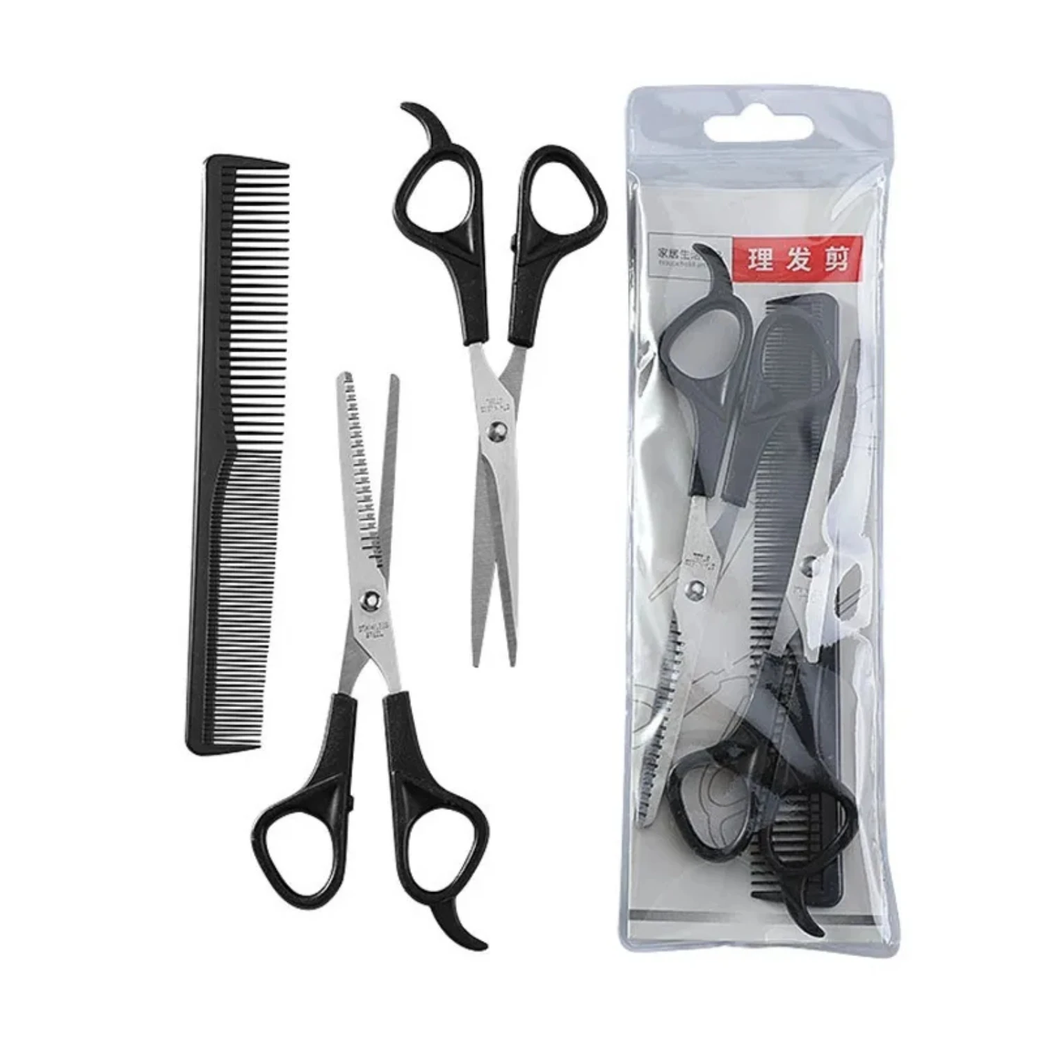 3PCS Hairdressing Scissors 6 Inch Scissors Kit Tool  Cutting Thinning Hair Comb Barber Accessories Salon Hairdressing Shears