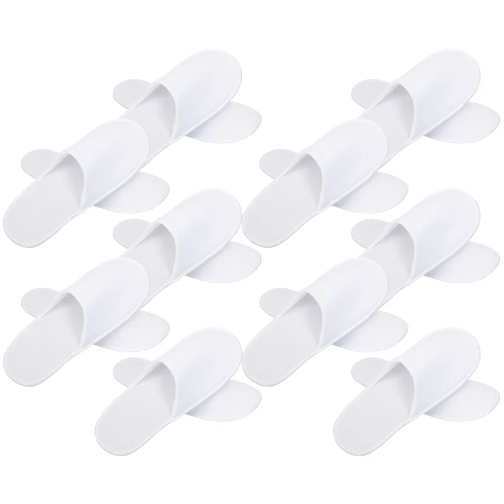 

10 Pairs Anti-slip Disposable Slippers Bulk Hotel Spa Pedicure Cotton Fabric Travel Nonslip One Size Fits Most