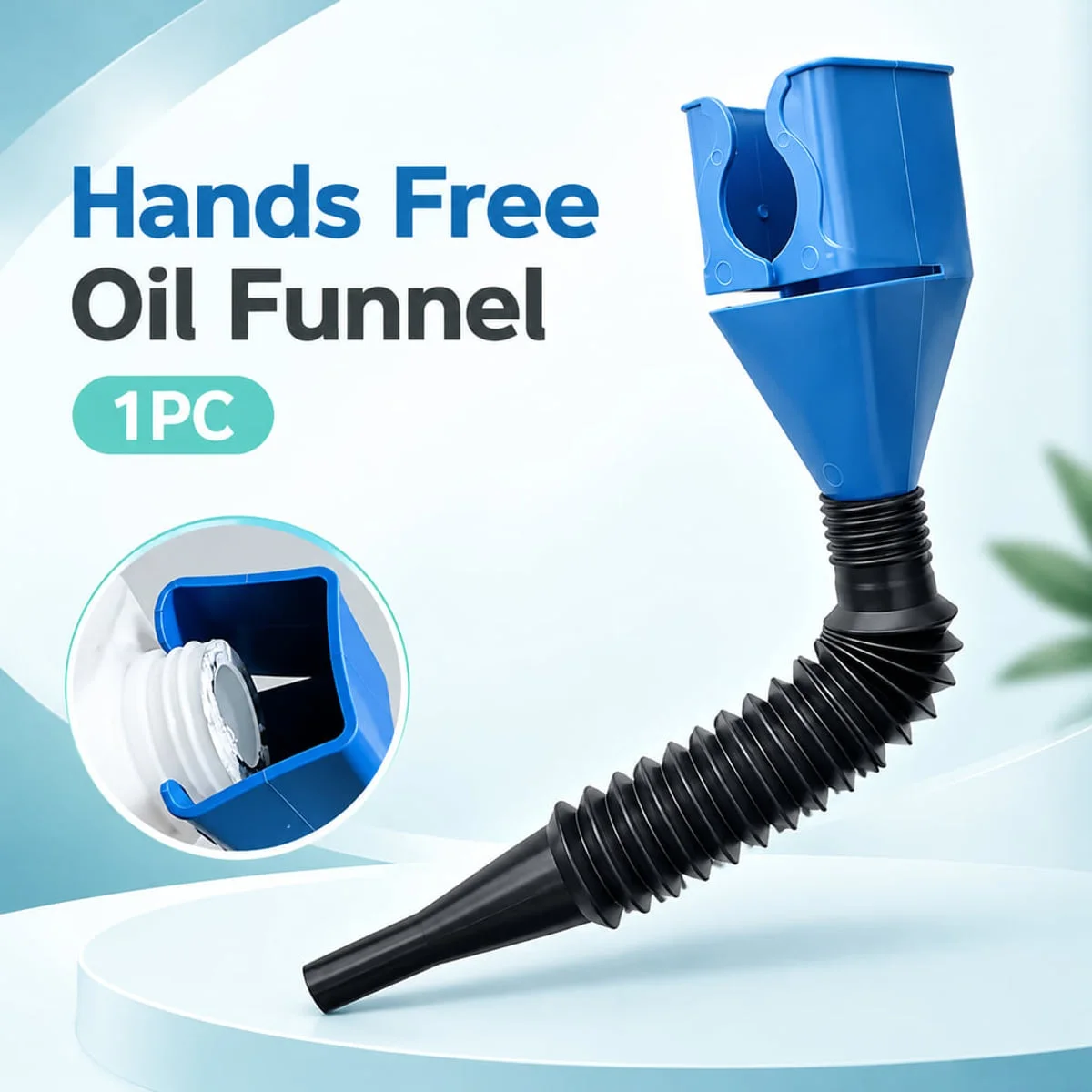 Hands Free Oil Funnel Flexible Bendable Foldable Telescopic Design for Convenient Engine Oil Filling in Multiple Use Scenarios