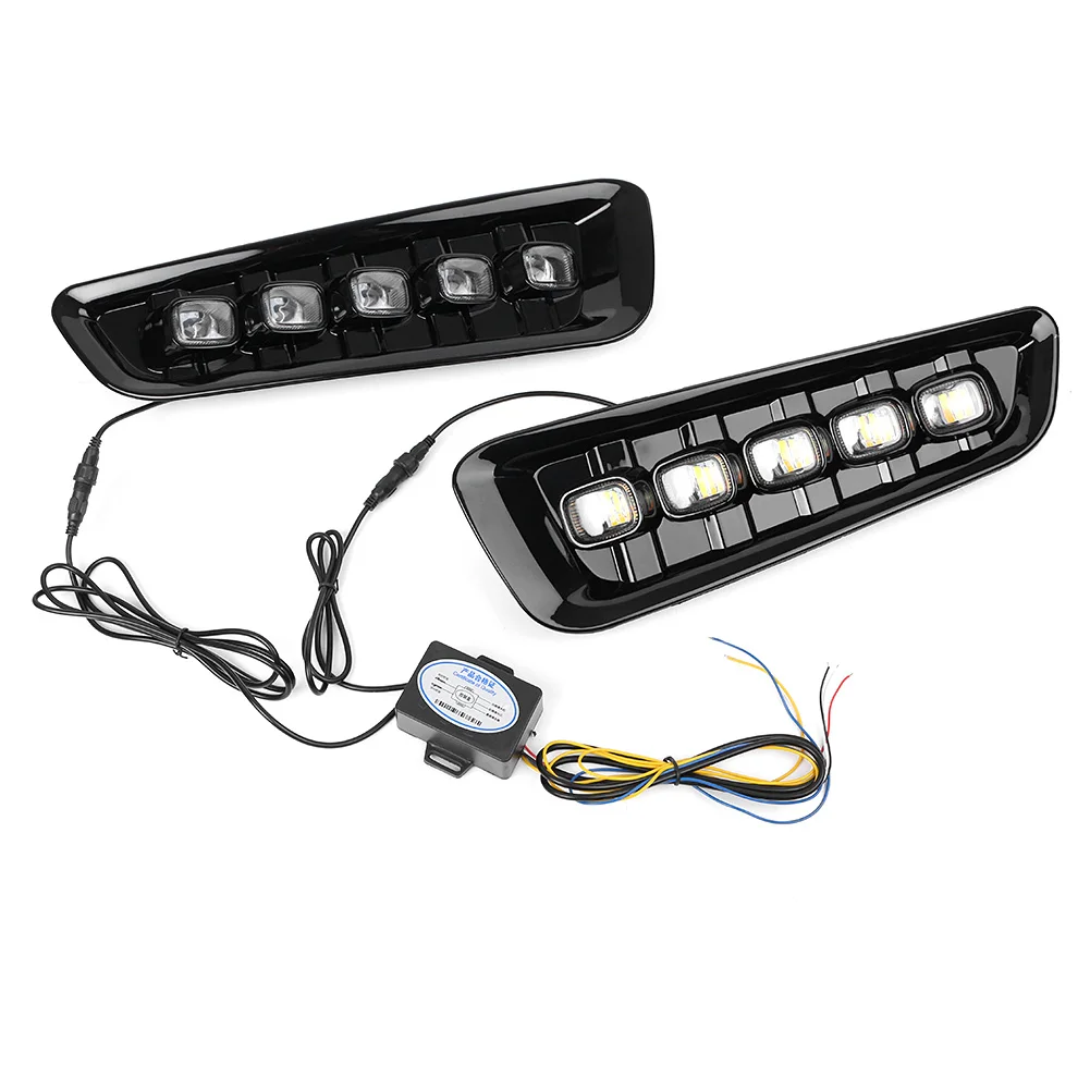 Car LED DRL Daytime Running Light For Ford F150 Raptor 2017-2018 White/Yellow Color