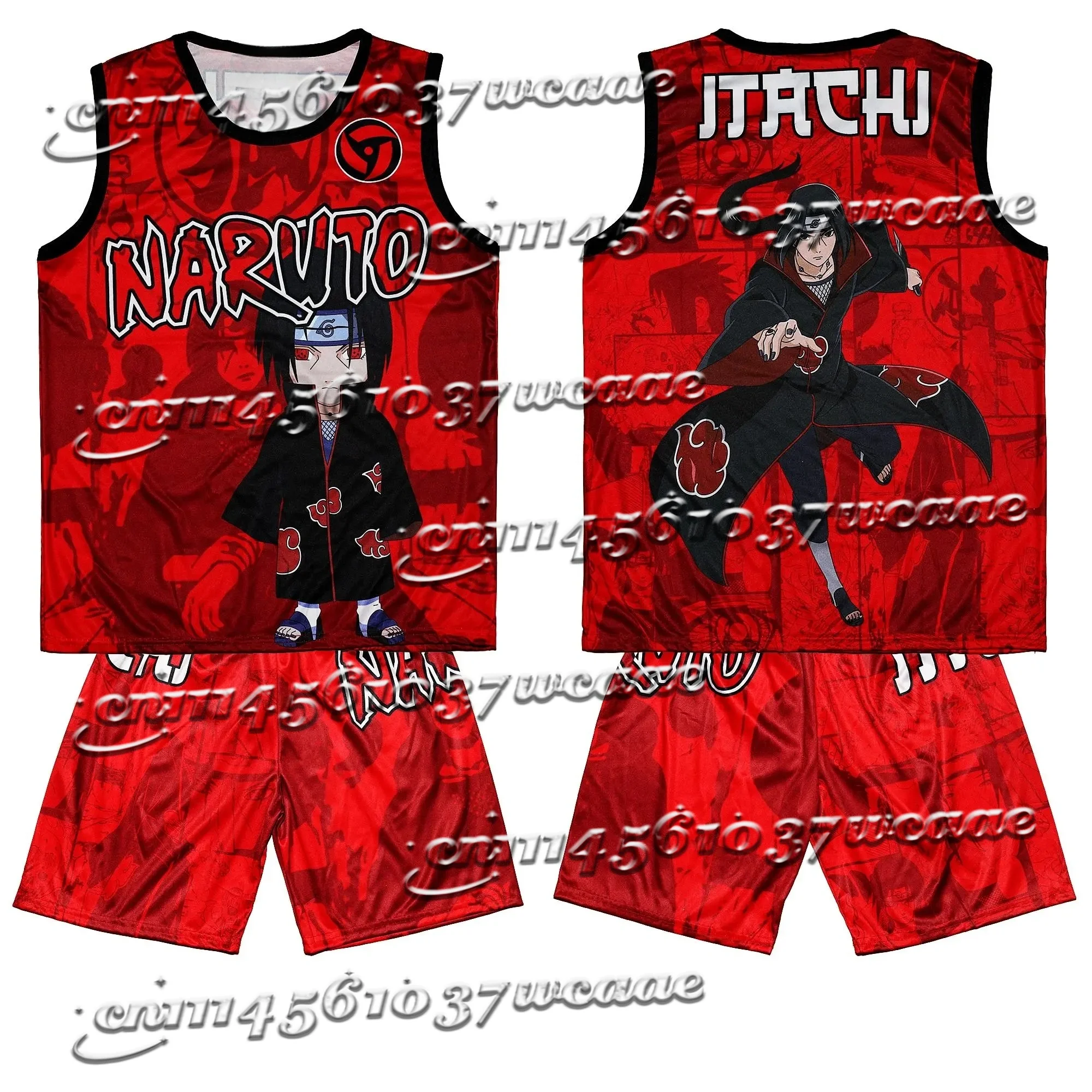 2026 New Naruto Shippuden Themed Tank Top and Shorts Set Great Gift for Anime and Streetwear Fans Family Matching