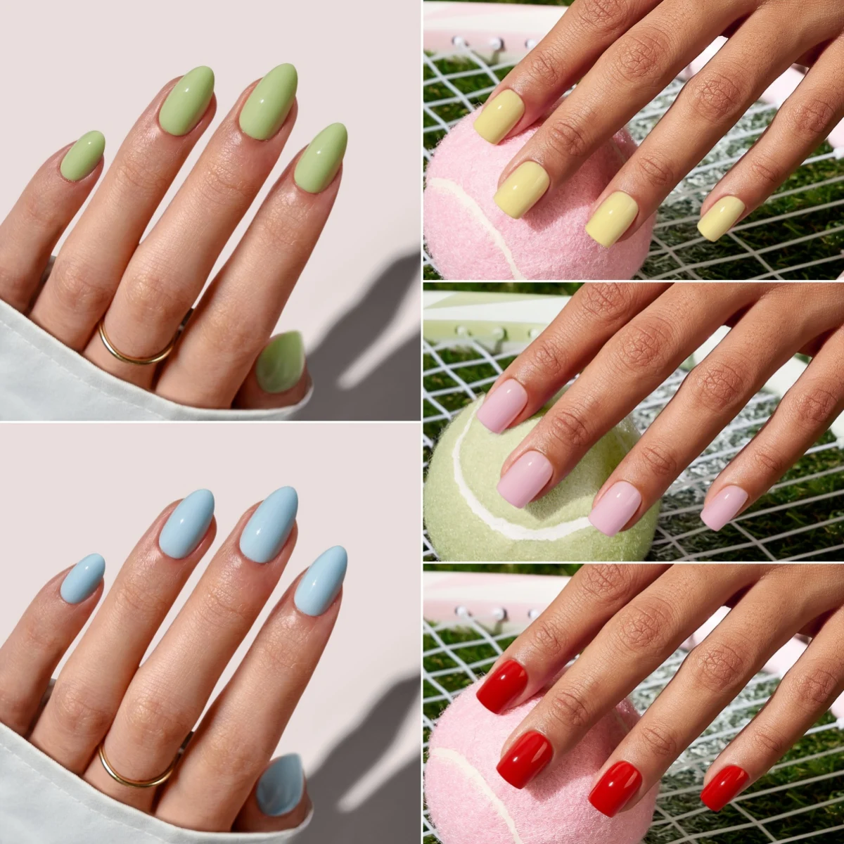 Ladies' Favorite：Plain Solid Color Spring Summer Press on Nails Wholesale Short Square Reusable Soft Gel Pink Hand Made