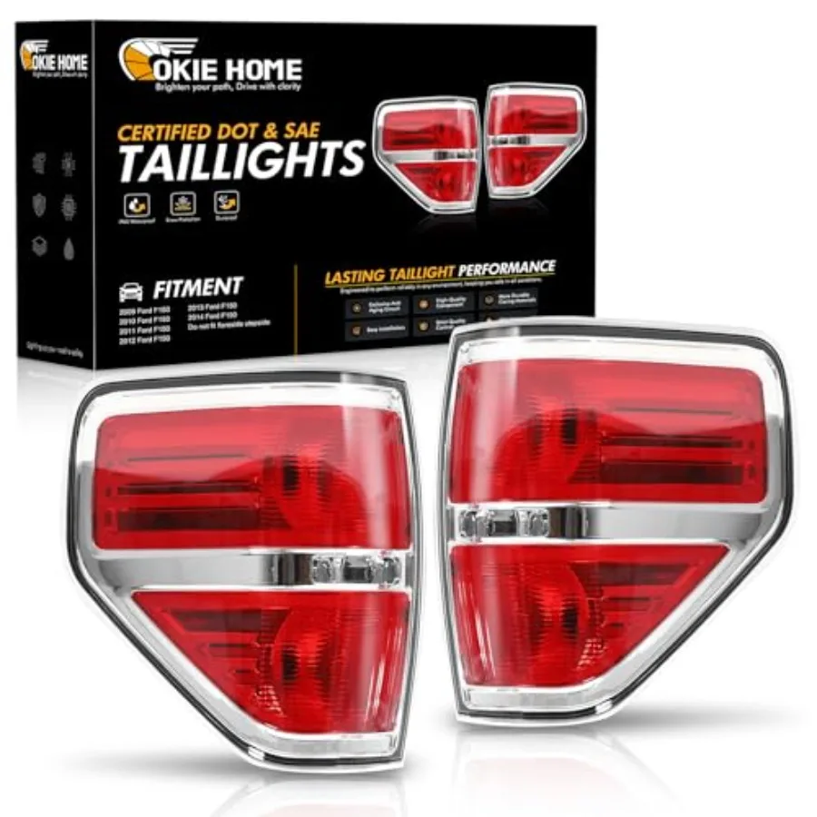 

F150 Tail Lights Compatible for F150 F150 2009 2010 2011 2012 2013 2014 Tail Light Assembly Pickup Truck Smoked Rear Brake Lam
