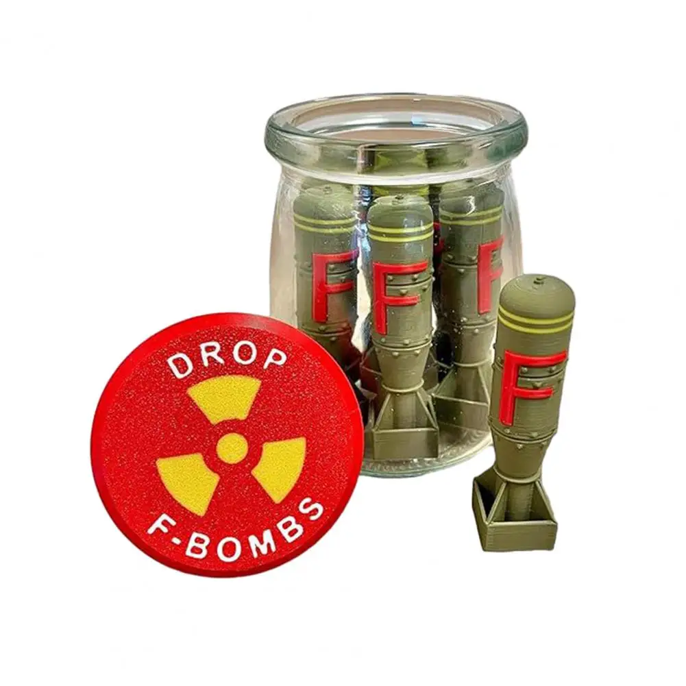 F Bombs Ornament Resin Bombs Ornament Funny F-bombs Jar Resin Craft Hilarious Desktop Figurine for Men's Birthday Gift Office