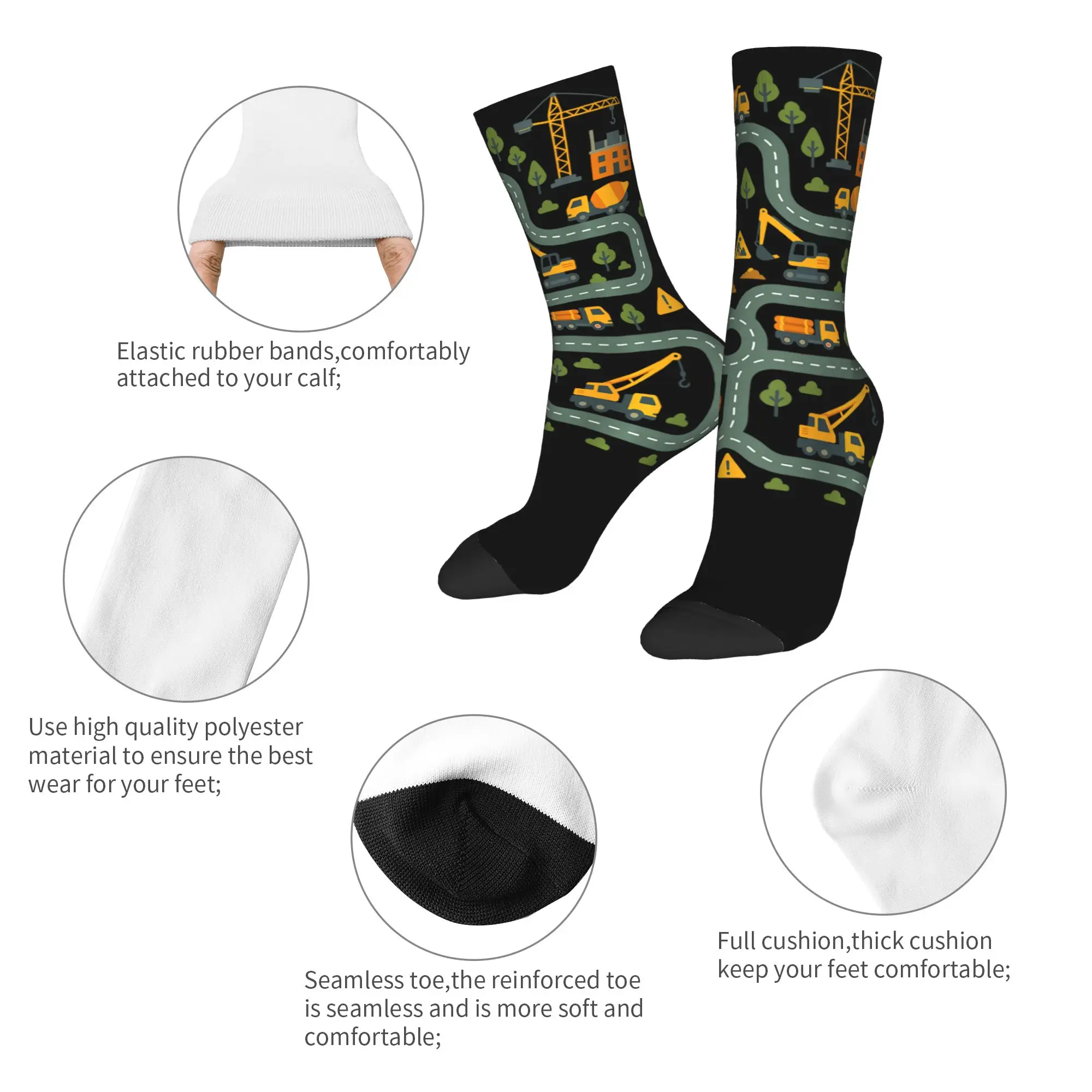 Casual Tired Dads Club Car Race Track On Dad Basketball Socks  Polyester Long Socks for Unisex Breathable