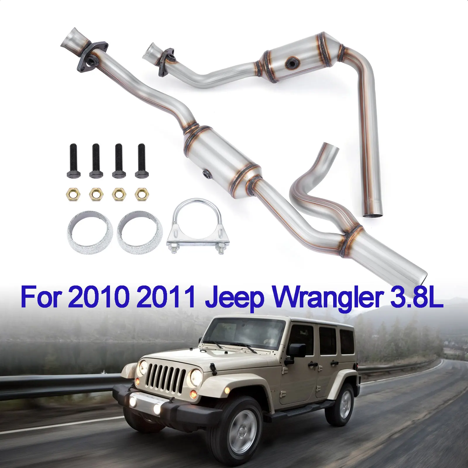 For 2010 2011 Jeep Wrangler 3.8L Automotive engine parts exhaust system Catalytic Converter complete set EPA