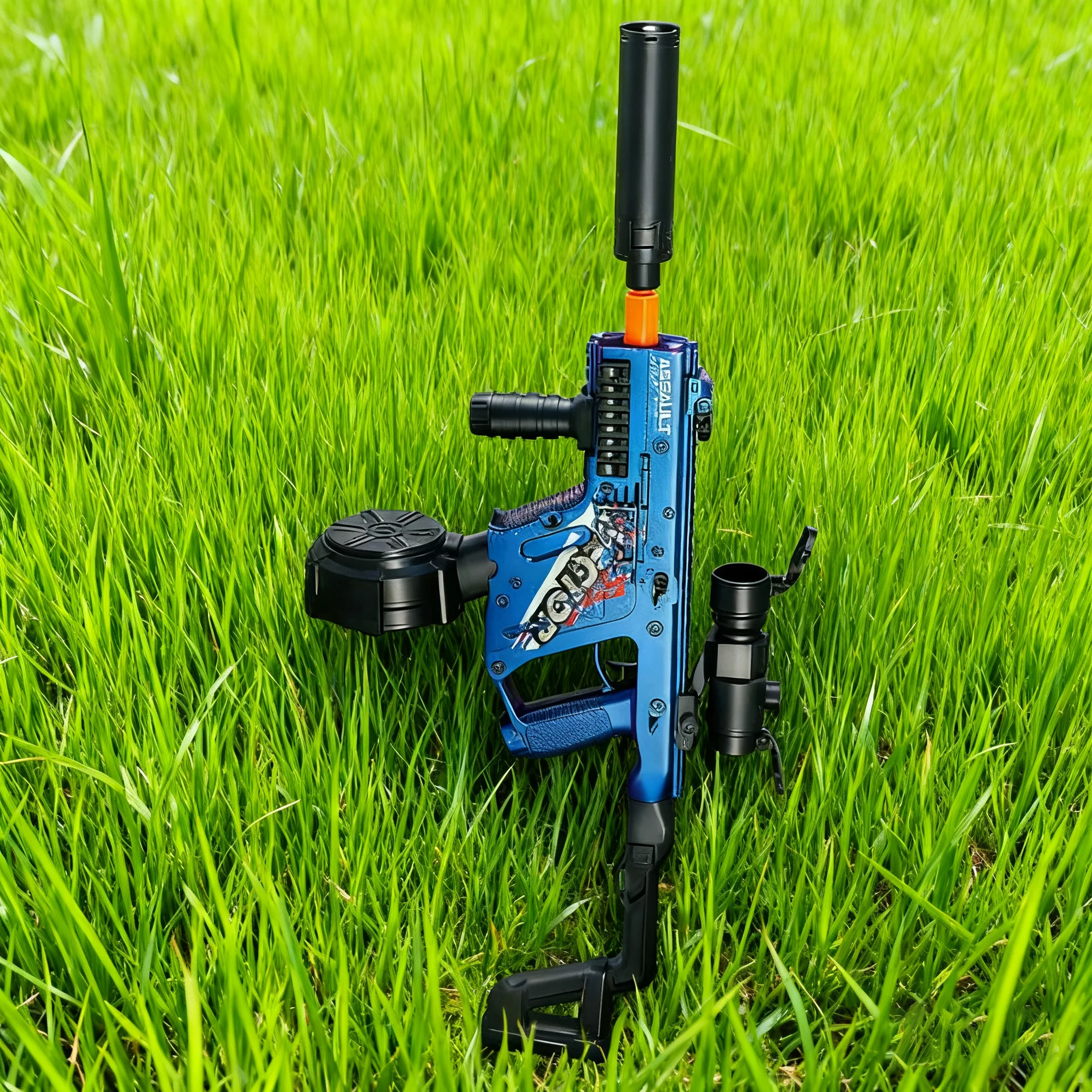 Pistola de bola de respingos vetorial, brinquedos com alcance estendido, blasters de gel totalmente automáticos, potência aprimorada para jogos de tiro ao ar livre, presentes para adultos