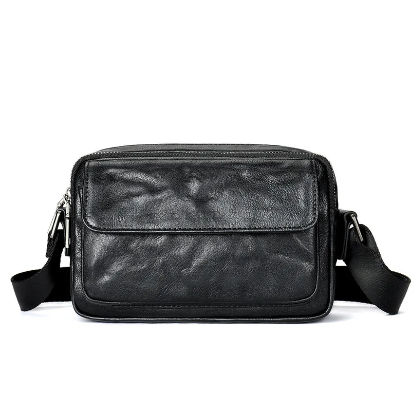 New model Leather shoulder bag with cowhide texture, crossbody style, casual leather clutch, luxury lightweight handbag