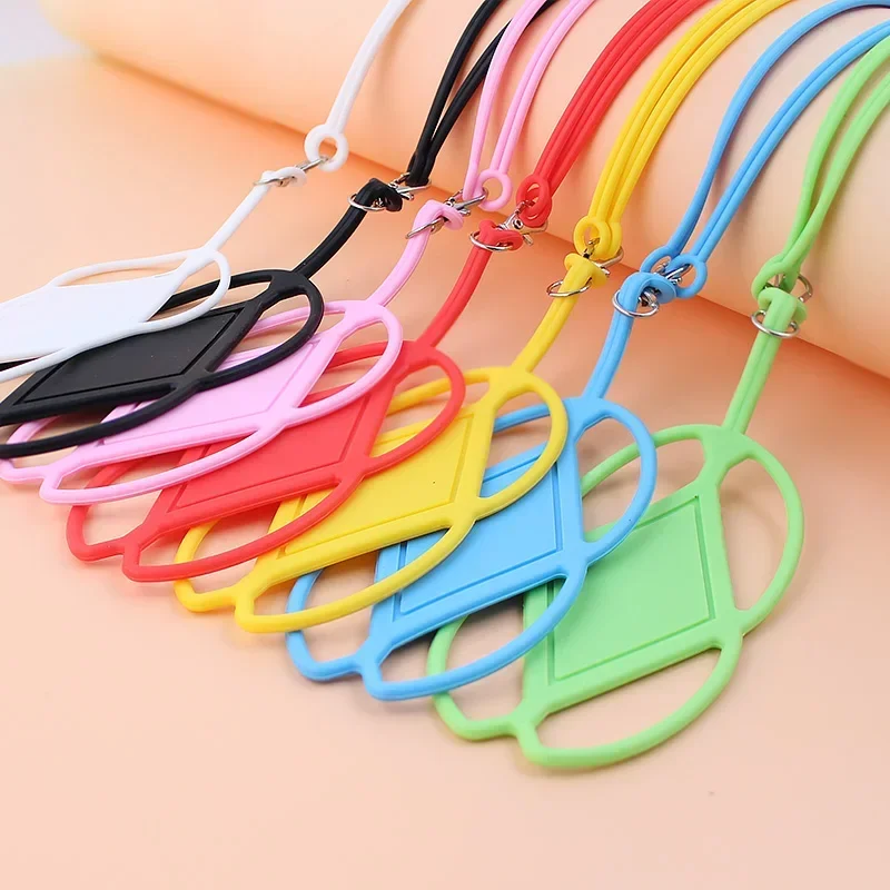 Mobile Phone Lanyard Silicone Strap Lanyards Case Neck Hanging Rope Smartphone Necklace Sling Cord for iPhone Xiaomi Samsung