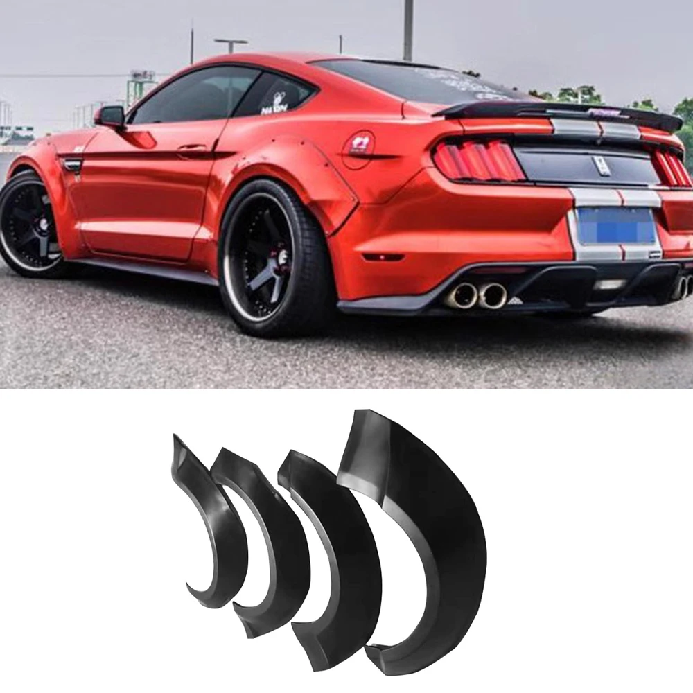

For Ford Mustang 2015 2016 2017 Car Wheel Eyebrow Fenders Wheel Arches Flares Trim fenders Body kit Exterior Tuning Accessories
