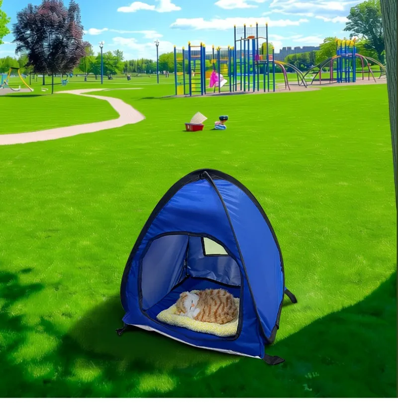 Lightweight Pet Camping Tent Sun Shelter for Small Dogs Cats Outdoor Travel Picnic Grassland Portable Pet Cottage - view 6