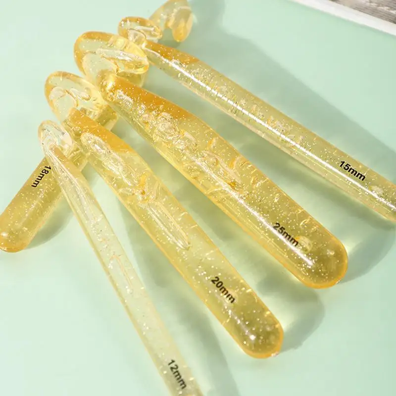 

Crochet Hooks Transparent Crystal Ergonomic Crochet Hook Set Non-slip Handle Multifunctional Craft Supplies For Beginners