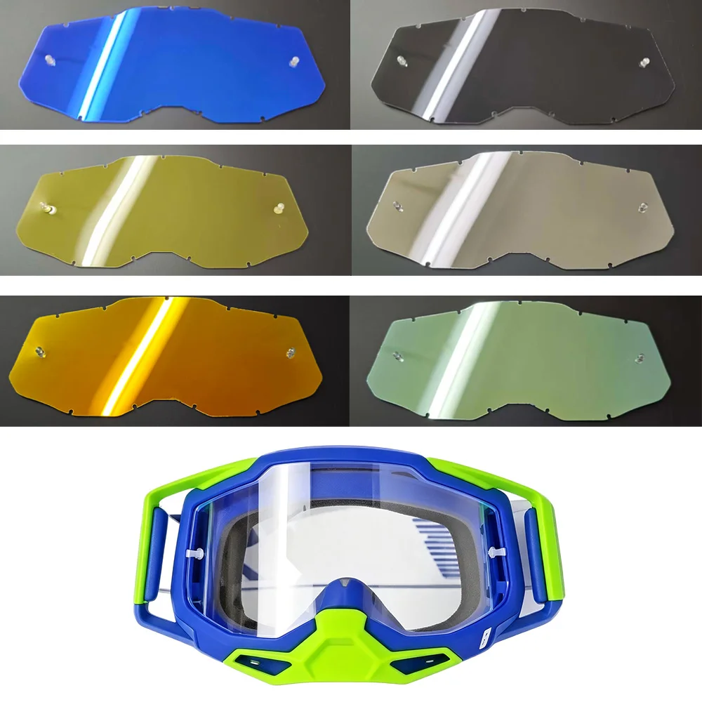 STR2 Off Road Goggle Lens Clear/Yellow/Smoke/Blue PC Replacement Parts for Adult MX ATV 1/2/3PC