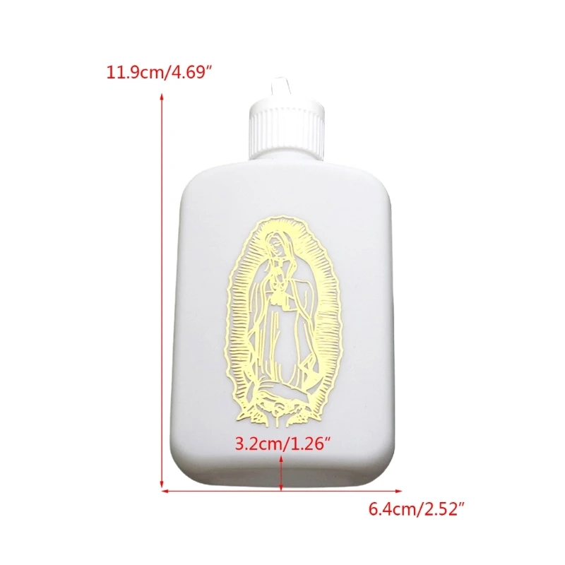 9 Styles 100ml Gold Color Jesus Crucifix Pattern Holy Water Bottle Christian Decoration Church Prayer Gifts Religion Ornaments