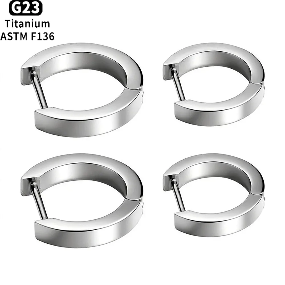 ASTM F136 Titan-Klappohrring 16G für Damen und Herren – Rundes Ohrloch-Implantat für Körperschmuck