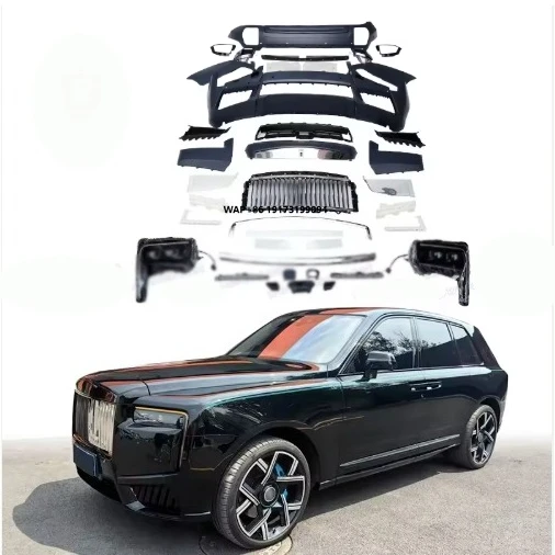 For Rolls Royce Cullinan 2018 Old Model Upgrade to New 2023 Model Car Bumper Assembly Body Kit Front Grille Headlights Bodykit