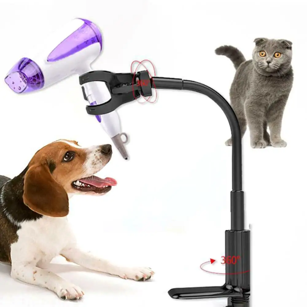 

Pet Care Grooming 360 Degrees Rotatable Adjustable Hands-Free Hairdryer Holder Hair Dryer Stand Support Shelf Fixed Bracket