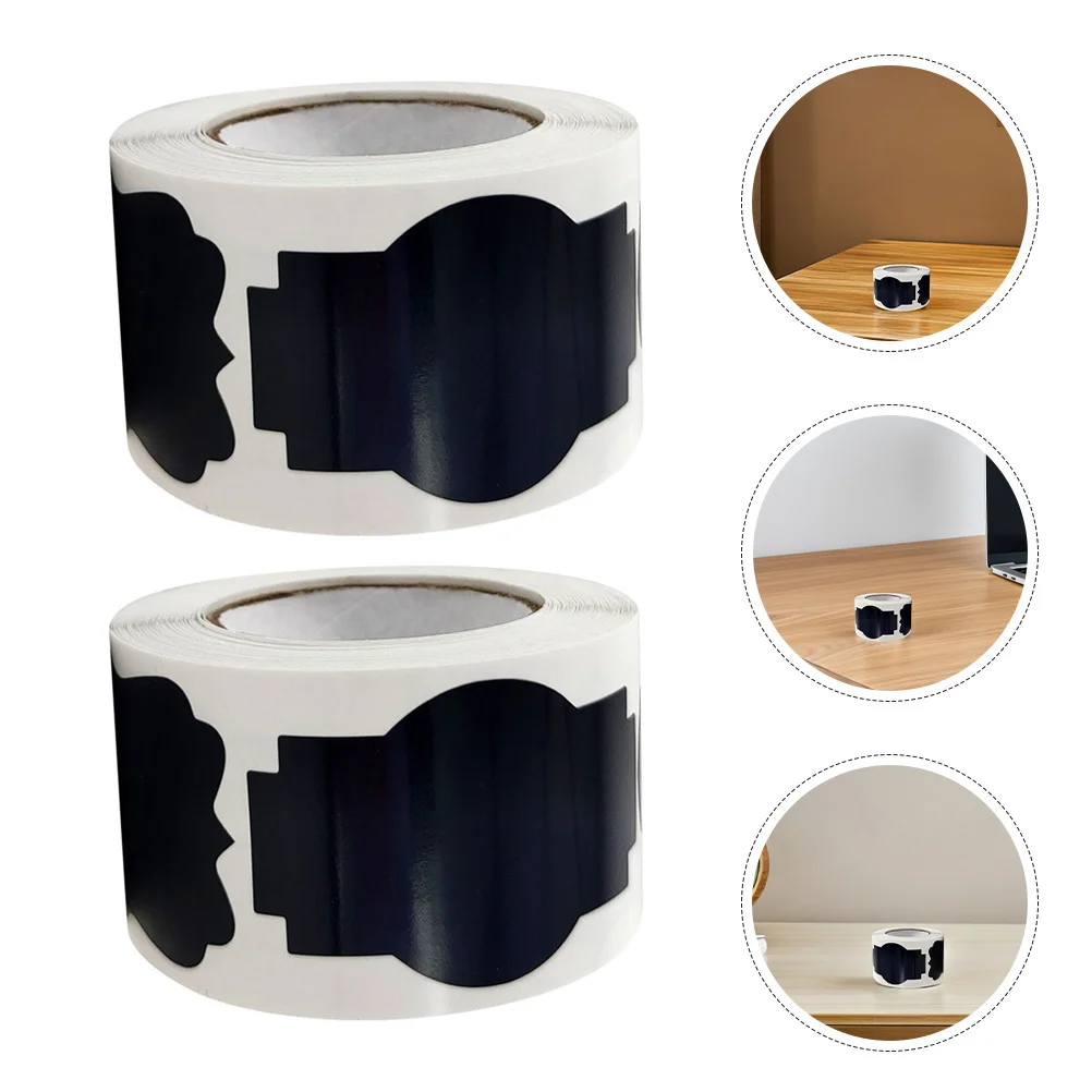 

2 Rolls Reusable Chalkboard Label Stickers Writable Removable Pvc Adhesive For Kitchen Pantry Jars Containers Organization Home