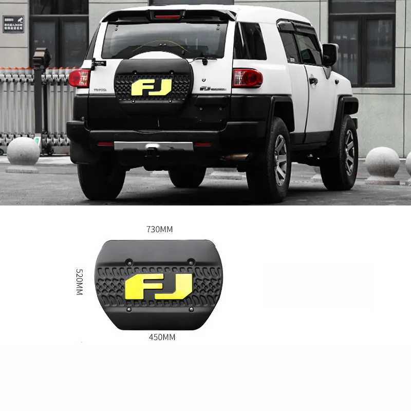 غطاء إطار احتياطي ABS لسيارة Toyota F Cruiserspare غطاء إطار تعديل خفيف الوزن غطاء حماية مزخرف FJ