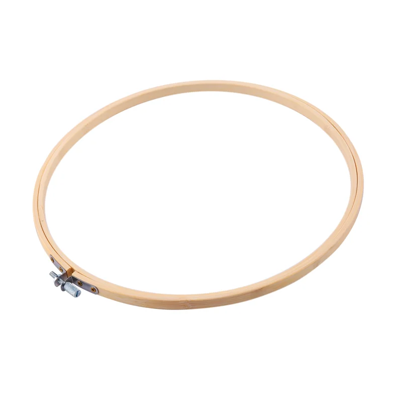 Cerceaux de broderie ronds en bois de 10 pouces, cercle de bambou réglable, point de croix, anneau en vrac, vente en gros, ABXF-30 pièces
