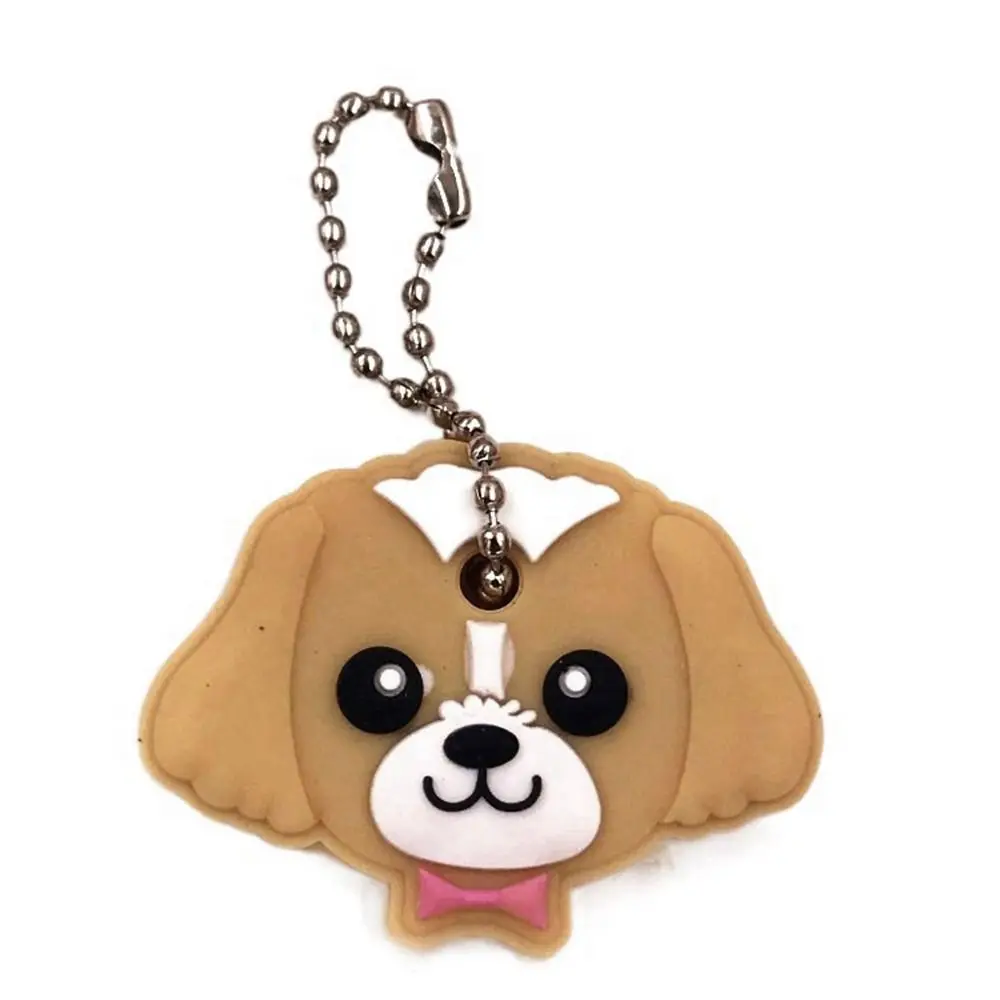 Small PVC Key Protective Case Animals Shape Cartoon Key Dust Cover Dog Key Pendant Coat Keys