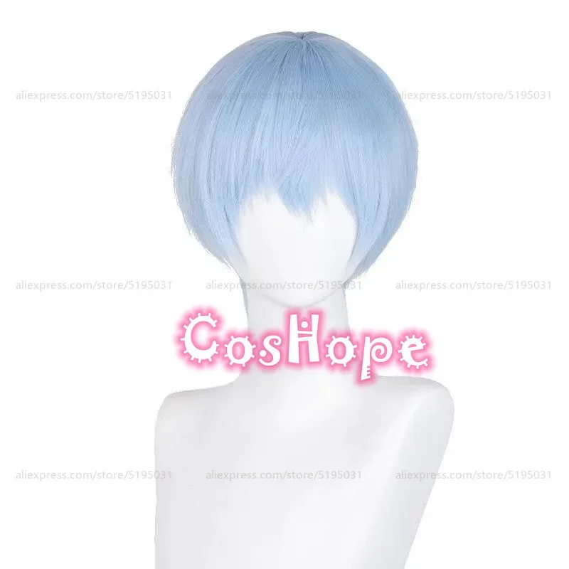 Sky Cosplay Wig 30cm Short Blue Wig Cosplay Anime Cosplay Wigs Heat Resistant Synthetic Wigs Halloween