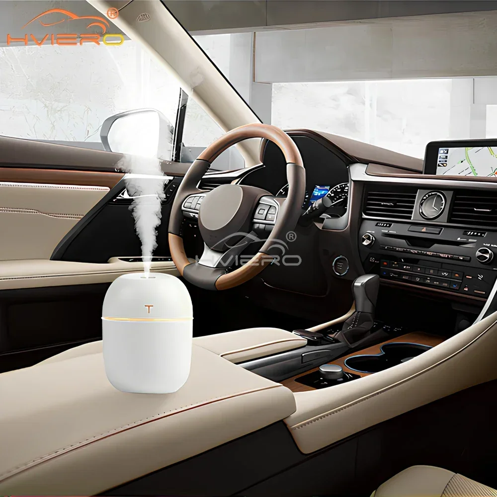 مرطب هواء صغير بالموجات فوق الصوتية 200 مللي USB شحن الناشر سيارة لتنقية الروائح أنيون ضباب صانع كثيفة الضباب المعطر مركبة