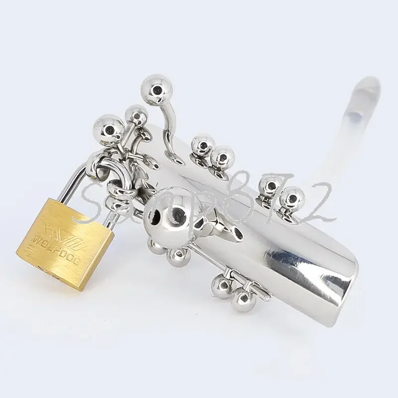 Female Stainless Steel Vaginal Lock Labia Lips Underwear Chastity Belt Device