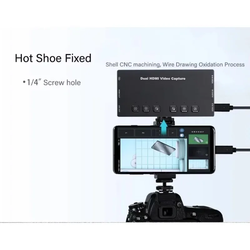 4K video capture card device 60fps dual-channel video switcher live capture card