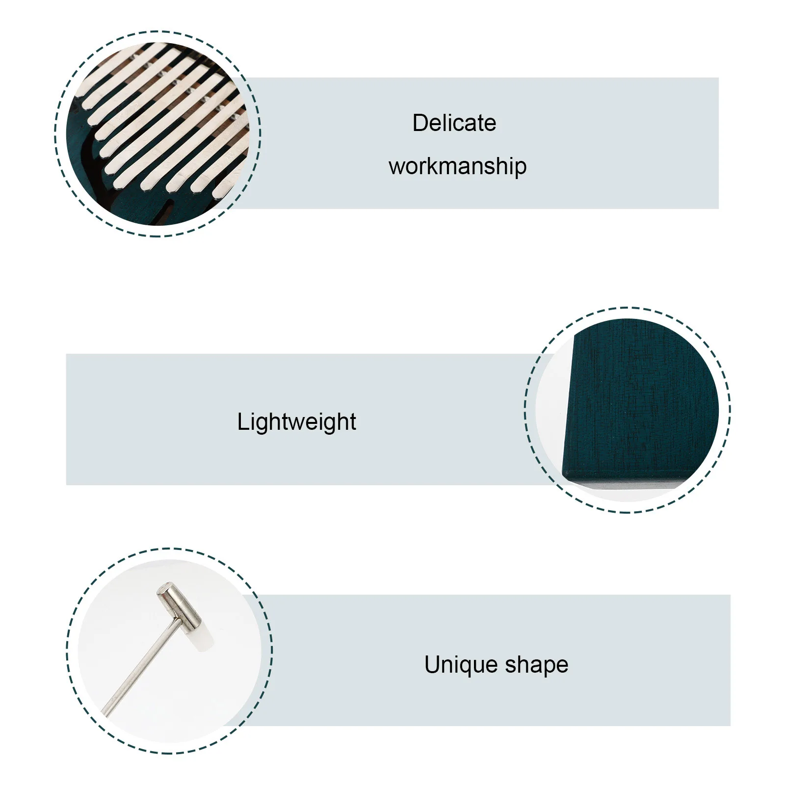 

17 Keys Wooden Kalimba Finger Piano North Clear Sound Crisp Resonance Long Treble Smooth Corners Musical