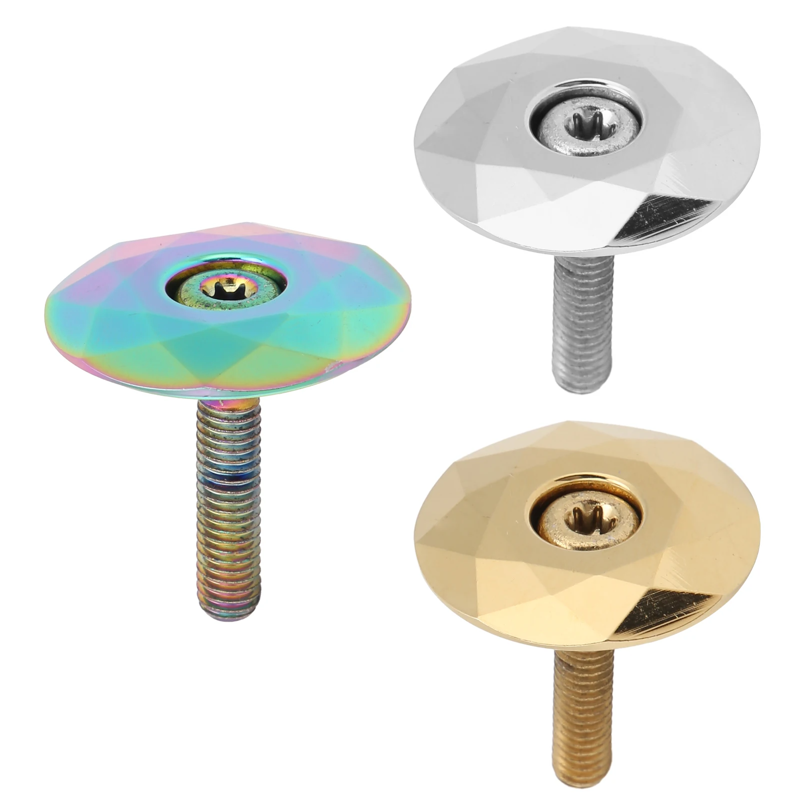 

Bicycle Headset Top Cap Aluminum Alloy Mountain Bike Headset Stem Top Cover with Bolts for Bicycles Road Bikes