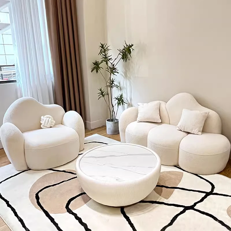 

Cloud Nordic Living Room Sofas White Lounge Designer Bedroom Outdoor Sofa Minimalist Cute Lazy Muebles Garden Furniture Sets