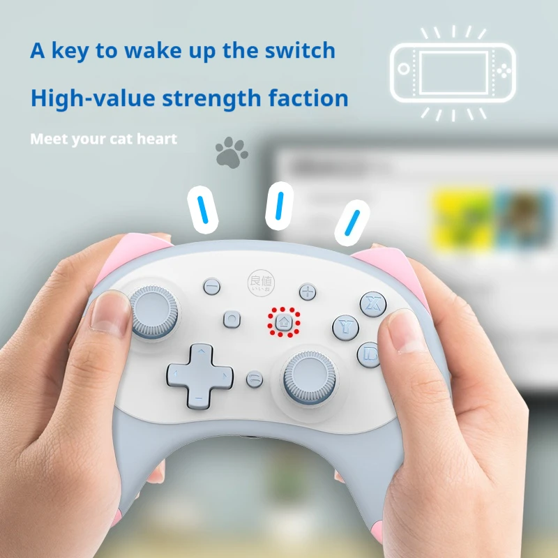 Wireless Playstation 5 Console Cartoon Mini Cute Switch Game Controller One Click Wake Suitable For Nintendo Switch Controller